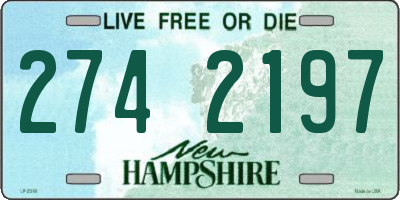 NH license plate 2742197