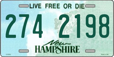 NH license plate 2742198