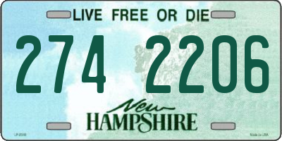 NH license plate 2742206