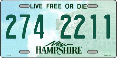 NH license plate 2742211