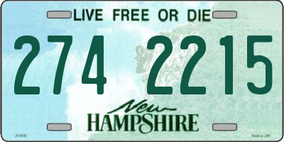 NH license plate 2742215
