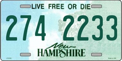 NH license plate 2742233