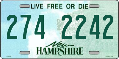 NH license plate 2742242