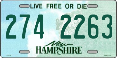 NH license plate 2742263