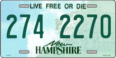 NH license plate 2742270