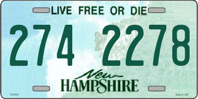 NH license plate 2742278