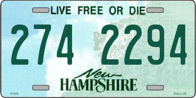 NH license plate 2742294