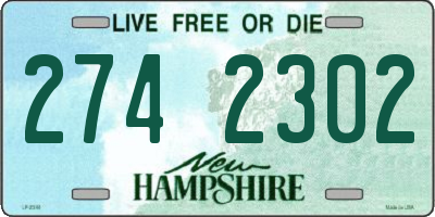 NH license plate 2742302
