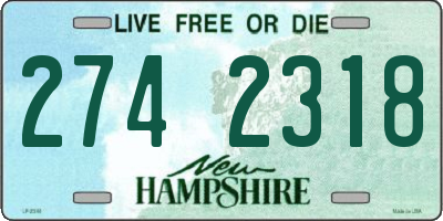 NH license plate 2742318