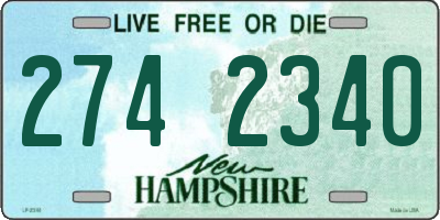 NH license plate 2742340