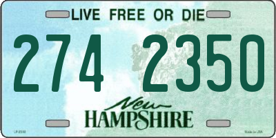 NH license plate 2742350