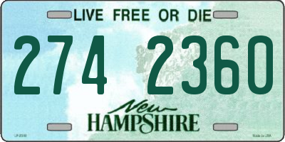 NH license plate 2742360
