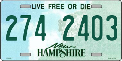 NH license plate 2742403