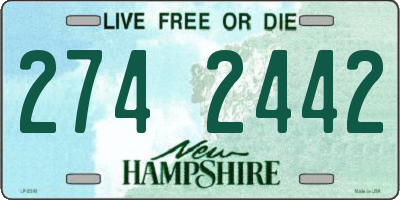NH license plate 2742442