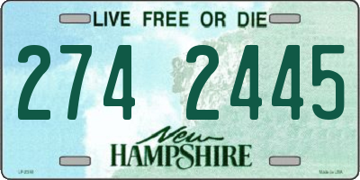 NH license plate 2742445