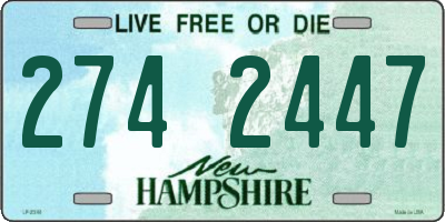 NH license plate 2742447