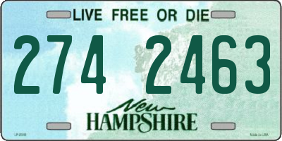 NH license plate 2742463