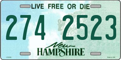 NH license plate 2742523