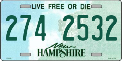 NH license plate 2742532