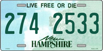 NH license plate 2742533