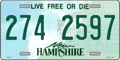 NH license plate 2742597