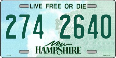 NH license plate 2742640