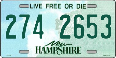 NH license plate 2742653