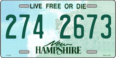 NH license plate 2742673