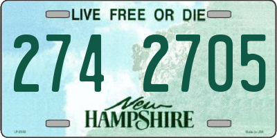 NH license plate 2742705