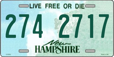NH license plate 2742717