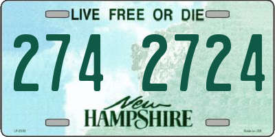 NH license plate 2742724
