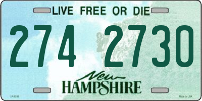 NH license plate 2742730