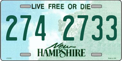 NH license plate 2742733