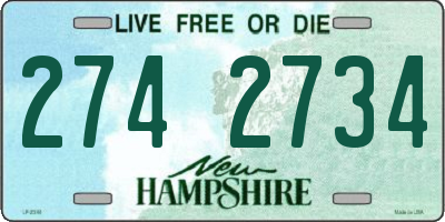 NH license plate 2742734