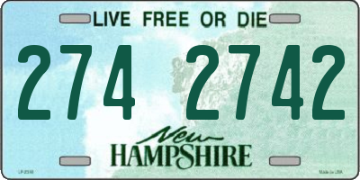 NH license plate 2742742
