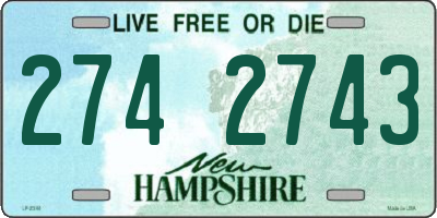 NH license plate 2742743