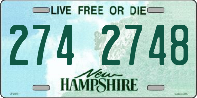NH license plate 2742748