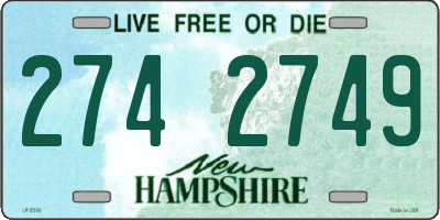 NH license plate 2742749
