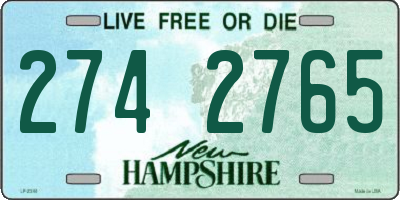 NH license plate 2742765