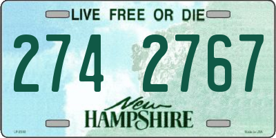 NH license plate 2742767