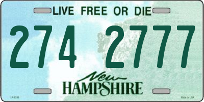 NH license plate 2742777