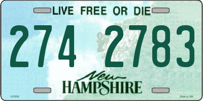 NH license plate 2742783