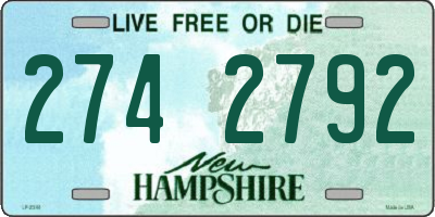 NH license plate 2742792