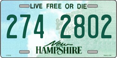 NH license plate 2742802
