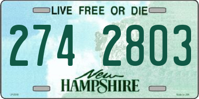 NH license plate 2742803