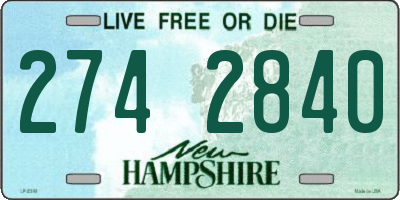 NH license plate 2742840