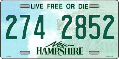 NH license plate 2742852