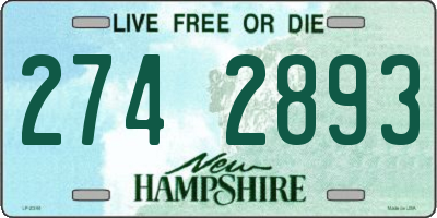 NH license plate 2742893
