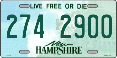 NH license plate 2742900