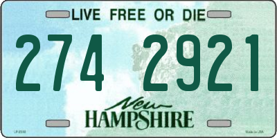 NH license plate 2742921